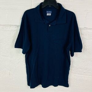 Puritan Deep navy Blue cotton Men's Polo Shirt size large